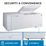 Koolatron Convertible Refrigerator and Chest Freezer, 21 Cu. Ft