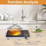 Daoseolo 1800W Portable Electric Stove with Timer