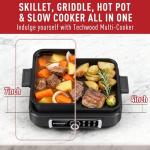 Techwood 7.5-Quart Electric Multi-Cooker with Skillet