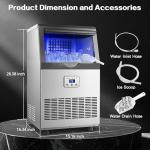 110lbs Ice Maker Machine with Auto Self-Cleaning
