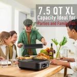 Techwood 7.5-Quart Electric Multi-Cooker with Skillet