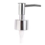 EMPO Electroplated Plastic Dispenser Pump Head, Double-Layer Round Head, Lotion Hand Sanitizer, Disinfectant Liquid Push-Type Kitchen Countertop Bathroom Sink ABS Pump Head (Silver)