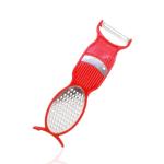 3 in 1 Multi-Purpose Vegetable Peeler/Slicer/Grater - Stainless Steel Tool for Kitchen - Ideal for Carrots, Cheese, Ginger, Potato, Garlic - Easy Peeling, Slicing and Grating Multicolour