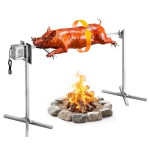 VEVOR Rotisserie Grill, 52in Electric Rotisserie Grill Kit 8 Level Height, BBQ Grills Rotisseries Kit with 88 lbs Load Capacity, Asador de Puerco, Stainless Steel Automatic Grilling Kits for Parties