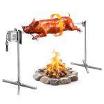 VEVOR Rotisserie Grill, 52in Electric Rotisserie Grill Kit 8 Level Height, BBQ Grills Rotisseries Kit with 88 lbs Load Capacity, Asador de Puerco, Stainless Steel Automatic Grilling Kits for Parties
