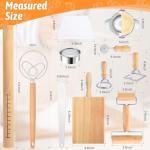 Pasta Making Tools Set, 11 PCS Accessories included,Wooden Pasta Making Kit, for Ravioli, Pasta, Dumplings Lasagna, Pierogi,Cookies