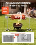 VEVOR Rotisserie Grill, 52in Electric Rotisserie Grill Kit 8 Level Height, BBQ Grills Rotisseries Kit with 88 lbs Load Capacity, Asador de Puerco, Stainless Steel Automatic Grilling Kits for Parties