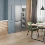 Carlton 10.5 cu. ft. Bottom Freezer Refrigerator with Adjustable Cooling Zones, Reversible Doors in Stainless Steel