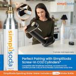 Simpli Soda BLÜ Sparkling Water Maker, Premium Soda Streaming Machine, Carbonated Water Machine and Soda Maker - Black (No CO2 Cylinder Included)