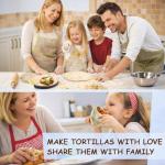 Tortilla Sealer Quesadilla Maker, 3-in-1 Tortilla Press Crimper for 6/8/10 Inch Wraps, Burrito Taco Press, Adjustable Empanada Maker for Sealed Quesadillas and Dumplings (6"+8"+10")