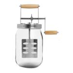 Wuden 1.5L Glass Butter Churner, Large 52-Fluid Ounce Capacity Butter Churner Hand Crank Jar, Butter Churns Makes