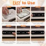 Genuine sealjoyous Yogurt Maker Machine with Adjust Temp(21°C-45°C/70°F-113°F)&Time(1-99h)304 Stainless Steel Inner Bowl(1.6 Quart) (Standard version)