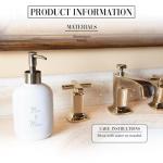 Pavilion Gift Company - Mr & Mrs - 13.5 oz 400 mL Square Decorative Refillable Countertop Sink Soap Lotion Sanitizer Pump Dispenser Kitchen Bathroom Marriage Wedding Bride Engagement Honeymoon Gift