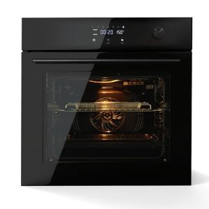 Garvee 24 Inch Built-In Single Wall Oven, 2.5 Cu.Ft Electric Oven with Touch & Mechanical Knob Control, 8 Modes, 3000W, ETL Certified, Black