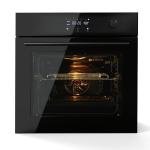 Garvee 24 Inch Built-In Single Wall Oven, 2.5 Cu.Ft Electric Oven with Touch & Mechanical Knob Control, 8 Modes, 3000W, ETL Certified, Black
