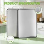 ANYZONE Stainless Steel Cutting Board (17x11"), Large Heavy Duty Double Sided 316 Metal Chopping Board for Kitchen, Food Grade, Deep Juice Grooves, Non-Toxic, Dishwasher Safe for Meat & Veggies