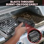 Electric Grill Brush, Cordless Electric BBQ Grill Cleaner with Powerful Motor, Rechargeable Grill Cleaning Brush for Burnt-On Grease & Grill Grates