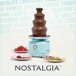Nostalgia 4 Tier Electric Chocolate Fondue Fountain Machine for Parties - Melts Cheese, Queso, Candy, and Liqueur - Dip Strawberries, Apple Wedges, Vegetables, and More - 32-Ounce - Aqua