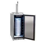Kegco 15" Wide Single Tap Stainless Steel Built-In Outdoor Commercial Kegerator HK-15-SS