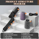 Electric Grill Brush, Cordless Electric BBQ Grill Cleaner with Powerful Motor, Rechargeable Grill Cleaning Brush for Burnt-On Grease & Grill Grates