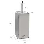 Kegco 15" Wide Single Tap Stainless Steel Built-In Outdoor Commercial Kegerator HK-15-SS