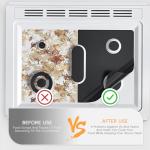 2 Pack Gas Stove Burner Cover, Stove Guard Stove Top Protector, Gas Stove Burner Liners, Compatible with Samsung Gas Stove Range, for Kitchen Cooking, Reusable, Non-Stick and Washable（24.4 x 16.3inch）