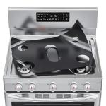 2 Pack Gas Stove Burner Cover, Stove Guard Stove Top Protector, Gas Stove Burner Liners, Compatible with Samsung Gas Stove Range, for Kitchen Cooking, Reusable, Non-Stick and Washable（24.4 x 16.3inch）