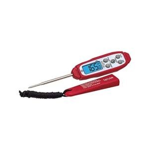 Taylor Digital Waterproof Thermometer with Bright Blue Backlight for Kitchen, Meat, Food, Grill, BBQ Cooking, Red, Standard,(806GW)