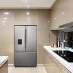 DUURA Elite DE210FDBMDSS Refrigerator Built in with French Doors Adjustable Glass Shelves Dual Drawer Bottom Freezer with Ice Maker, LED Interior Light and Stainless Steel Exterior, 36-Inch, Metallic