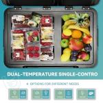 EUHOMY 12 Volt Refrigerator, 48QT Dual Zone Electric Cooler APP Control, Car Refrigerator with 12/24V DC 110-240V AC, Car Fridge -4℉~68℉, Portable Freezer Aluminum Interior for Camping,Trip,Home,Truck