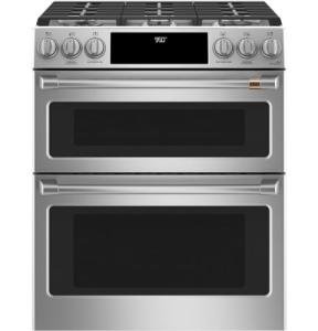 GE C2S950P2MS1 Cafe 30 inch Smart Double-Oven Range With Convection Bundle with Premium 3 YR CPS Enhanced Protection Pack