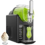 Slushie Machine & Ice Cream Maker Machine 2-IN-1, 6 Modes for Smoothies, Milkshakes, Cocktails, Margarita, and Ice Cream, No Ice Needed, Self-Cleaning, For Home Use