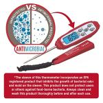 Taylor Digital Waterproof Thermometer with Bright Blue Backlight for Kitchen, Meat, Food, Grill, BBQ Cooking, Red, Standard,(806GW)