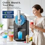 Slushie Machine & Ice Cream Maker Machine 2-IN-1, 6 Modes for Smoothies, Milkshakes, Cocktails, Margarita, and Ice Cream, No Ice Needed, Self-Cleaning, For Home Use