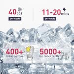 ICYGLEE Commercial Under Counter Ice Maker Machine, 80Lbs/Day with 24lbs Storage, Auto-Cleaning, 24H Timer, Built-in Freestanding Ice Maker for Commercial & Home Use. (Stainless Steel)