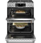 GE C2S950P2MS1 Cafe 30 inch Smart Double-Oven Range With Convection Bundle with Premium 3 YR CPS Enhanced Protection Pack