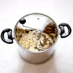 Lehman's Manual Stovetop Popcorn Popper, Stainless Steel Popcorn Maker with Stirring Rod, No Measuring Needed, Doubles as Cooking Pot