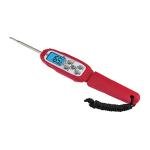 Taylor Digital Waterproof Thermometer with Bright Blue Backlight for Kitchen, Meat, Food, Grill, BBQ Cooking, Red, Standard,(806GW)