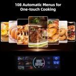 24 Inch Built-in Electric Single Wall Oven, 2.5 Cu.ft Convection Oven with 8 Cooking Functions, 360° Rotating Rotisserie