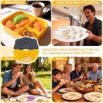 Updated 4-in-1 Tortilla Sealer Crimper, Adjustable 4"+6"+8"+10" Tortilla Press Quesadilla Sealer, Double Leak-Proof Design for Perfect Sealed Burritos, Tacos and Creative DIY Cooking, Dishwasher Safe