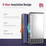 ICYGLEE Commercial Under Counter Ice Maker Machine, 80Lbs/Day with 24lbs Storage, Auto-Cleaning, 24H Timer, Built-in Freestanding Ice Maker for Commercial & Home Use. (Stainless Steel)