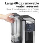 Hamilton Beach FlexBrew Advanced 5-in-1 Programmable 12 Cup Drip and Single Serve Hot & Iced Coffee Maker with Movable 60 oz. Water Reservoir, Use Pod Packs and Grounds, Fast Brewing, Black (49924)