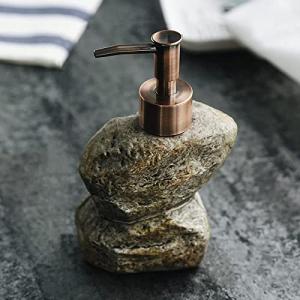 Countertop Soap Dispensers, Refillable Pump Bottle Soap Dispenser for Kitchen Sink, Refillable Hand Sanitizer Dispenser Creative Retro Stone Shape Lotion Dispensers for Kitchen Countertop(Stone Shape-