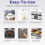 Culinary Chef Series MAGNAVOX HOME, Ultimate Probiotic Yogurt Maker with Adjustable Time & Temp Control - Make Trillions of Live Probiotics with 8 GLASS JARS - Greek Yogurt Maker