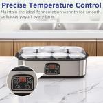 Culinary Chef Series MAGNAVOX HOME, Ultimate Probiotic Yogurt Maker with Adjustable Time & Temp Control - Make Trillions of Live Probiotics with 8 GLASS JARS - Greek Yogurt Maker