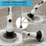Mixbugg Electric Spin Scrubber – Cordless Power Cleaner with 8 Brush Heads, Long Adjustable Handle, 3 Speed for Deep Bathroom, Tile, Floor & Tub Cleaning, 6-Angle Adjustable