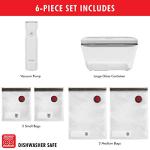 ZWILLING Fresh & Save Vacuum Sealer Machine Starter Set with Airtight Food Storage Container Glass, Sous Vide Bags, Meal Prep