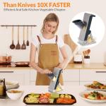 Upgrade safe mandoline slicer and chopper for kitchen, FEICO multifunctional vegetable cutter for vegetable veggie potato