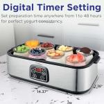 Culinary Chef Series MAGNAVOX HOME, Ultimate Probiotic Yogurt Maker with Adjustable Time & Temp Control - Make Trillions of Live Probiotics with 8 GLASS JARS - Greek Yogurt Maker