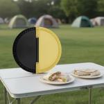 8 Inch BPA-Free Multifunctional Snack Sealer Tool – Tortilla Sealer, Taco Crimper, Quesadilla/Empanada/Samosa Maker, Burrito Press & Sandwich Sealer for DIY Snacks & Lunchboxes (Black Yellow)